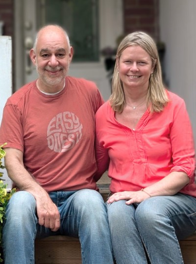 Owners and cat sitters Raisa and Mitch at their midtown Toronto home